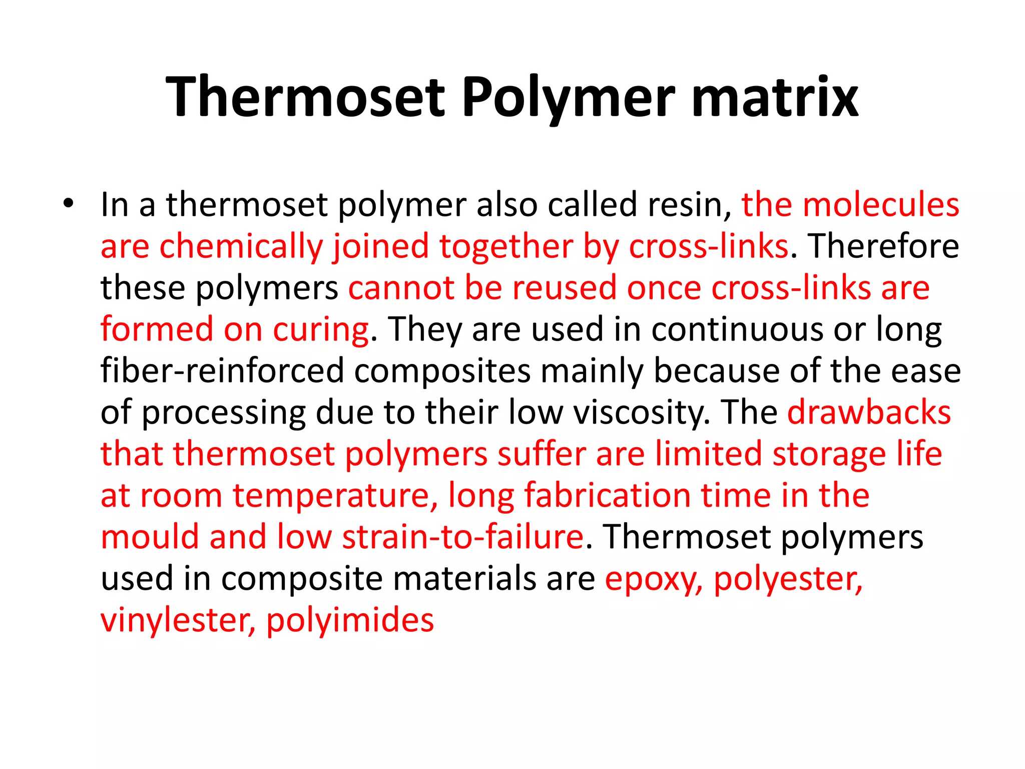 Thermoset polymer matrix | PPT