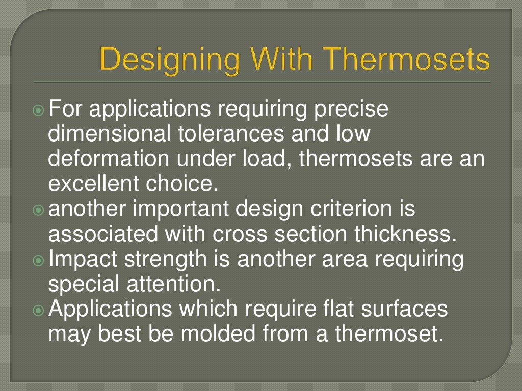 Thermosets