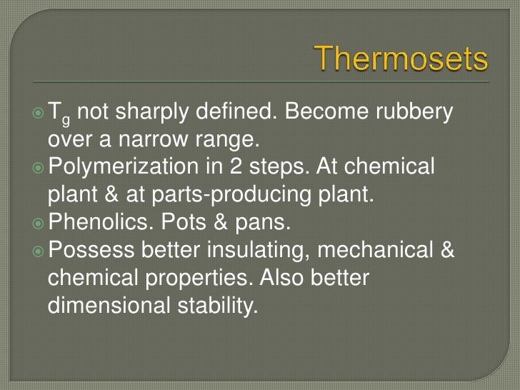 Thermosets
