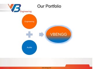 Our Portfolio
11/15/2014 www.vbengg.com 4
Engineering
Audits
VBENGG
 