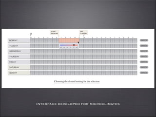 INTERFACE DEVELOPED FOR MICROCLIMATES
 