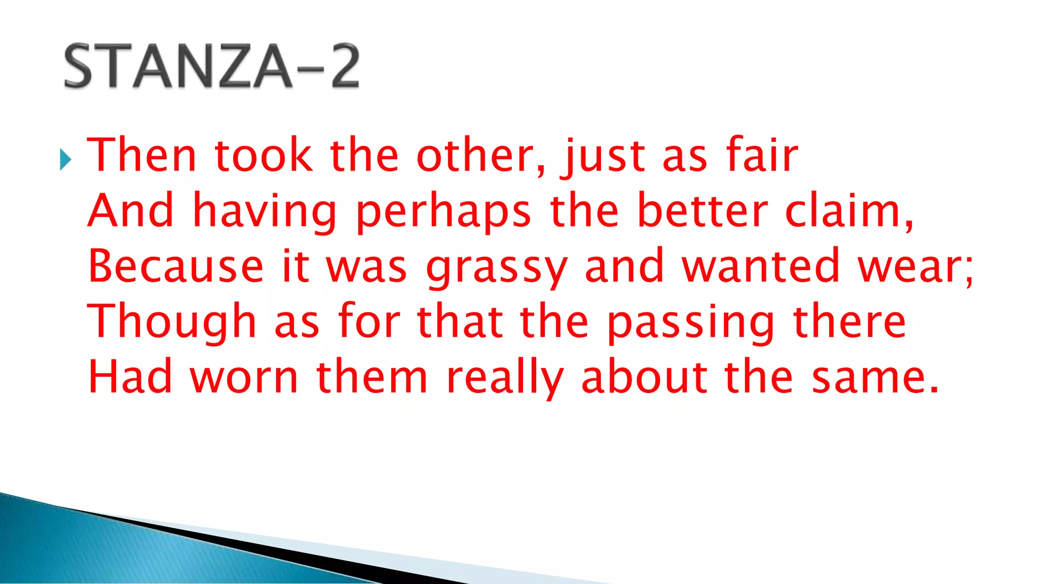 THE ROAD NOT TAKEN CLASS - 9TH | PPT