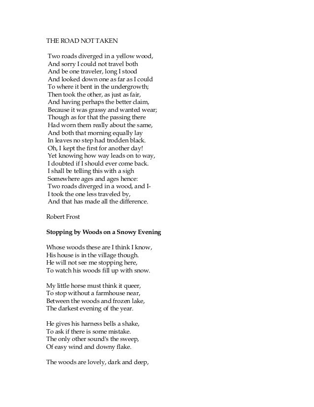 The road not taken summary and theme - novaBos