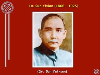 Dr. Sun Yixian (1866 – 1925)




    (Dr. Sun Yat-sen)
 