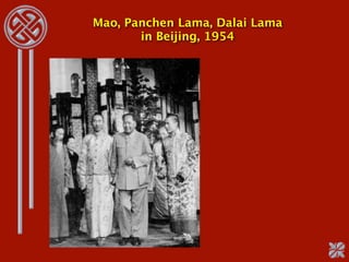 Mao, Panchen Lama, Dalai Lama
       in Beijing, 1954
 