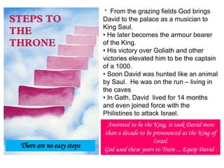 He only became a King (of Judah) when he was 22 yrs. 