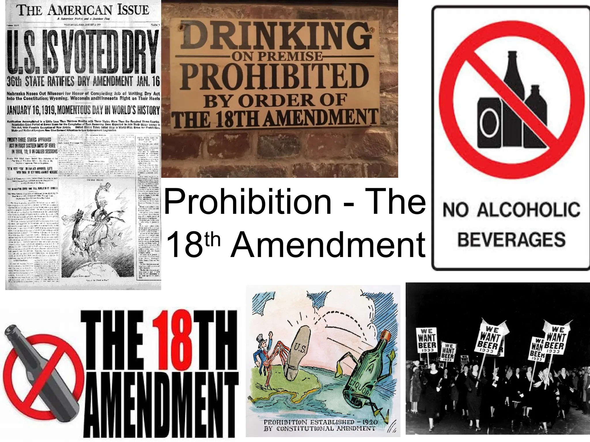 Prohibition - The
18th
Amendment
 