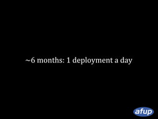 ~6 months: 1 deployment a day

 