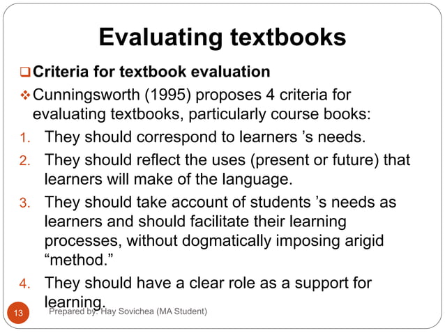 The Role And Design Of Instructional Materials