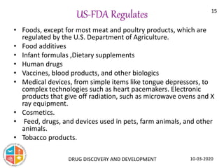 The role and remit of regulatory authorities and FDA | PPTX