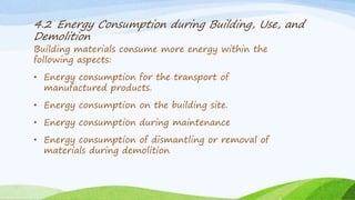 The Role of Environmental Impact in Building Material’s Selection | PPTX