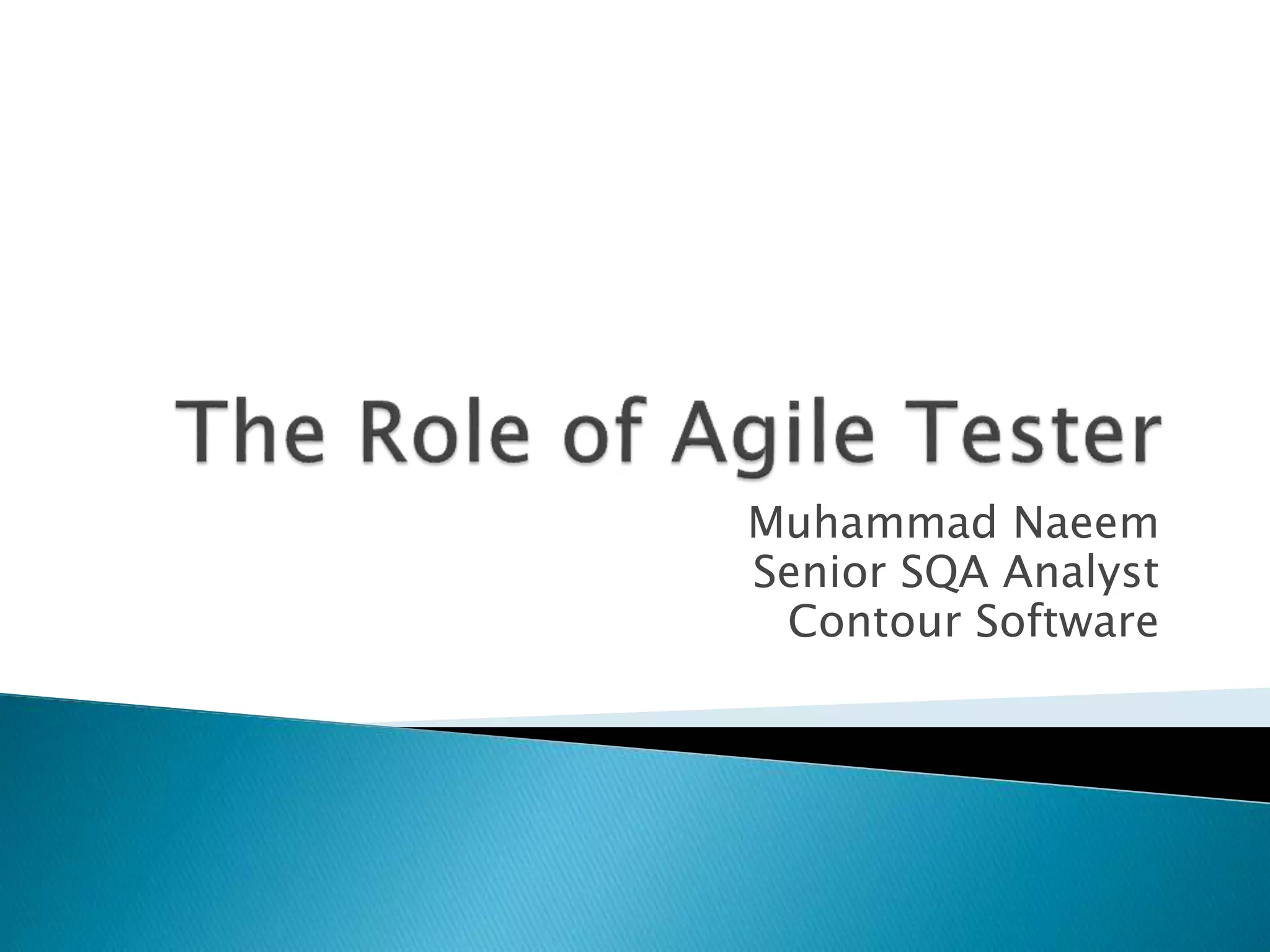 The role of agile tester PPT
