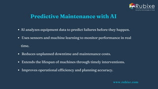 The Role of AI Automation in Advanced Robotics | Rubixe | PDF