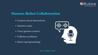The Role of AI Automation in Advanced Robotics | Rubixe | PDF