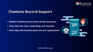 The Role of AI Consulting in Building Intelligent Chatbots | Rubixe | PDF