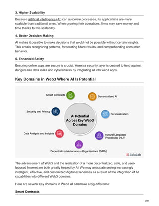 The Role of AI in Web3 Development - SoluLab | PDF