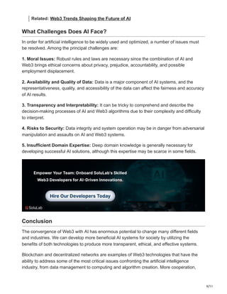 The Role of AI in Web3 Development - SoluLab | PDF