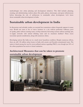 The Role of Architecture in Sustainable Urban Development | PPT