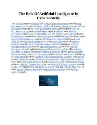 The Role Of Artificial Intelligence In Cybersecurity.pdf