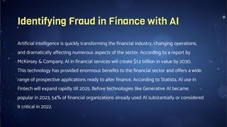 The Role of Artificial Intelligence in Reshaping Financial Industry | PPTX
