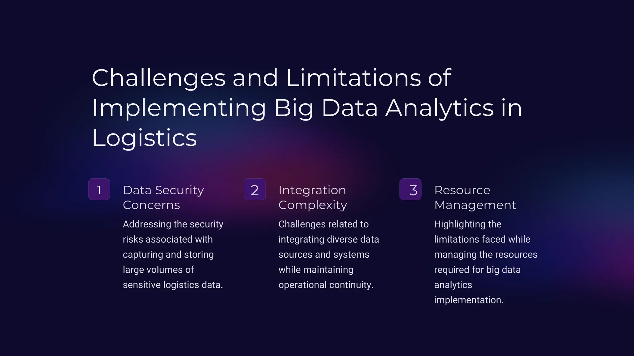 The Role of Big Data Analytics in Logistics | PPT