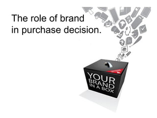 The role of brand in purchase decision.  