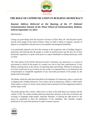The Role Of Communication In Building Democracy