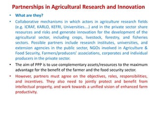 The role of corporates in support of agriculture and food security | PPTX