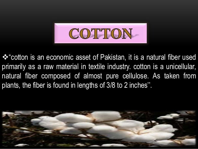 The Role Of Cotton Textile In The Economic Growth Of Pakistan