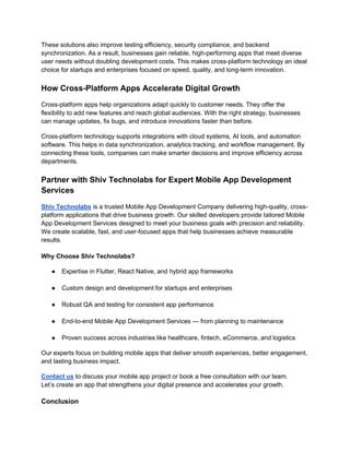 Transforming Business with Cross-Platform Apps | PDF
