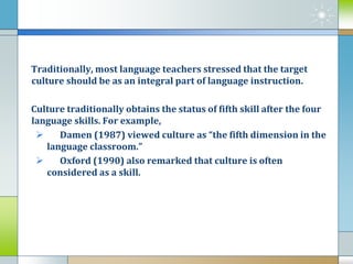 The Role of Culture in ELT | PDF