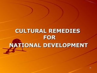 The role of culture in national development