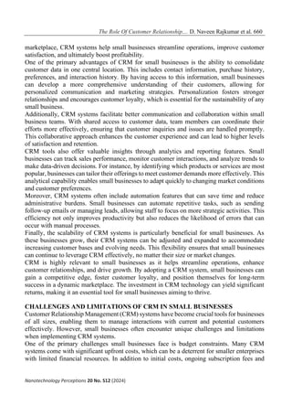The Role Of Customer Relationship Management (Crm) Systems In Small ...