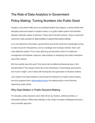 The Role of Data Analytics in Government Policy-Making_ Turning Numbers ...