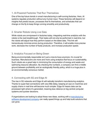 The Role of Data Analytics in Modern Manufacturing | PDF