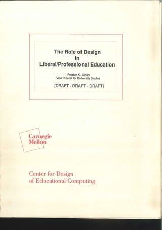 The role of design in Liberal-Professional Education