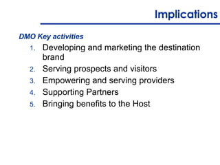 Dmo Program The Role Of DMOs In The Tourism Ecosystem | PPT