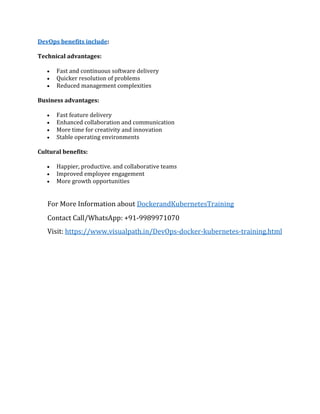 Docker and Kubernetes Training | Docker Online Training | PDF