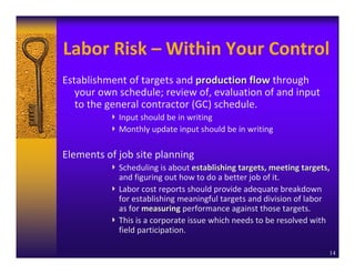 The Role of Documentation & The Key to Labor Management | PDF