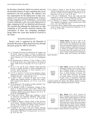THE ROLE OF EDGE COMPUTING IN INTERNET OF THINGS | PDF