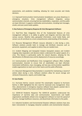 Emergency Response & Crisis Management for Resilience | PDF