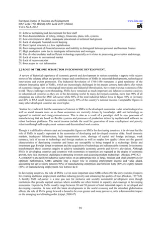 The role of entrepreneurship in economic development | PDF