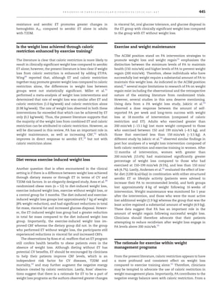 The role of exercise and physical activity in weight loss and mainting ...