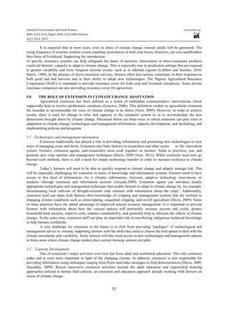 The role of extension in agricultural adaptation to climate | PDF
