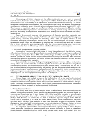The role of extension in agricultural adaptation to climate | PDF