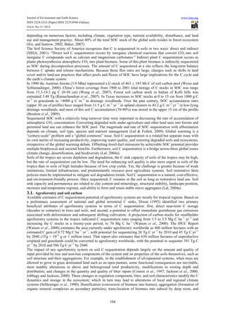 The role of forest and soil carbon sequestrations on climate change ...