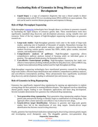 The role of genomics in drug discovery and development.pdf