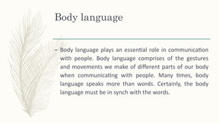 The role of gestures and body language in communication..pptx