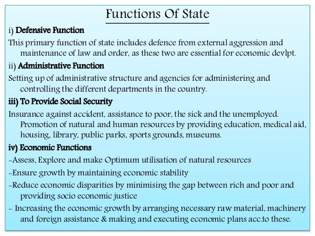 The Role Of State And Government In