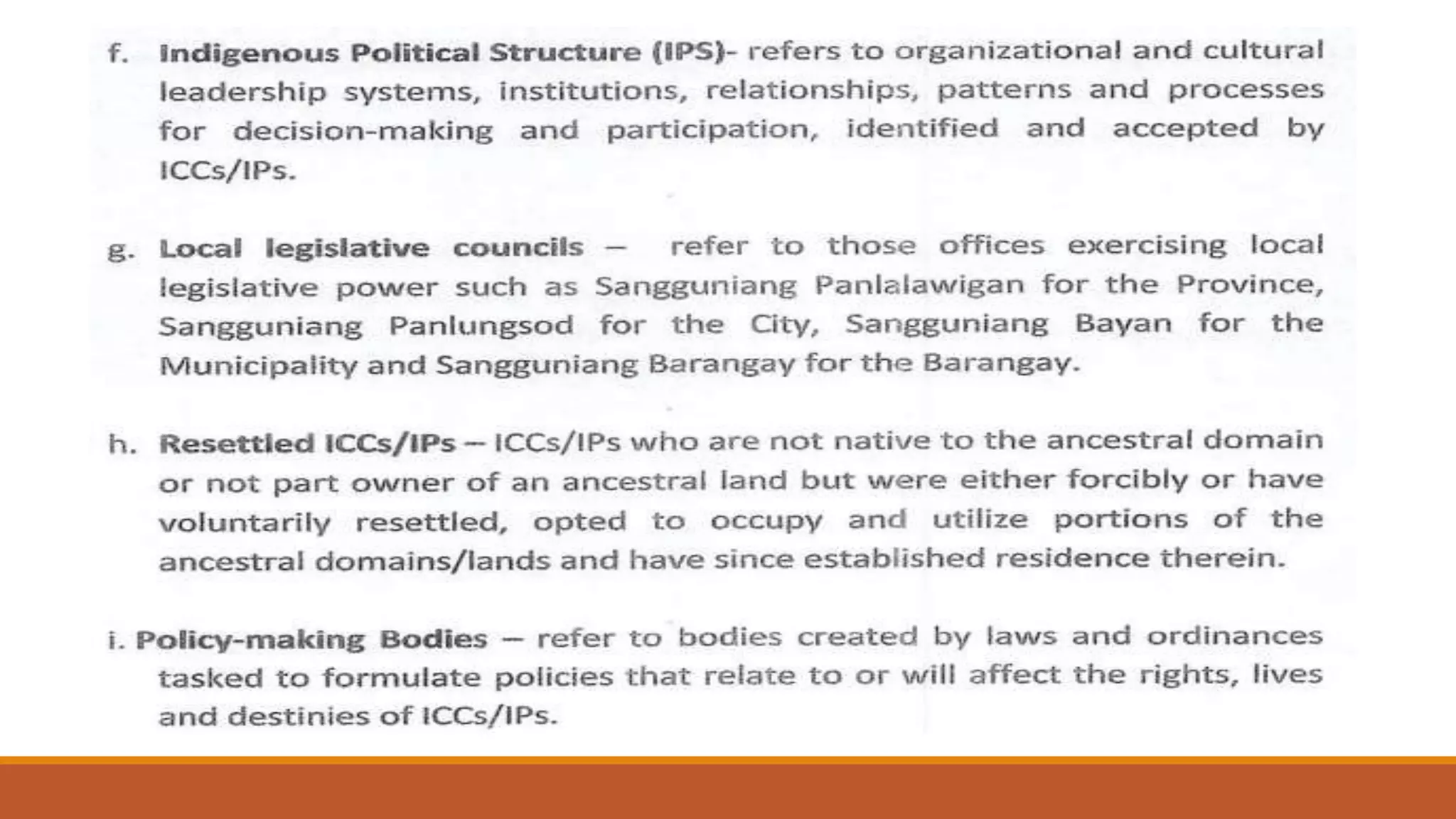 The Roles of Indigenous Peoples Organization, Tribal Leaders ...